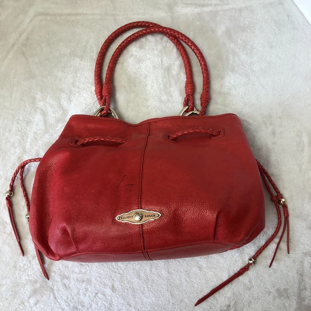 ELLIOTT Lucca Red Leather Shoulder Bag